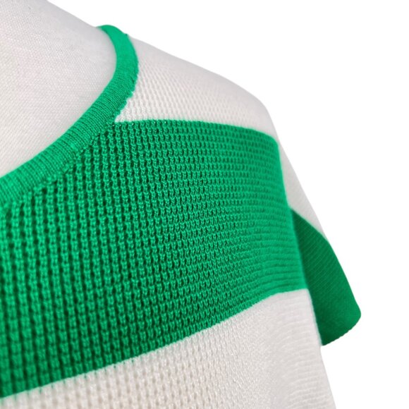 Cyrus Striped Sleeveless Knit Sweater Top White Green Size Small - Picture 3 of 8
